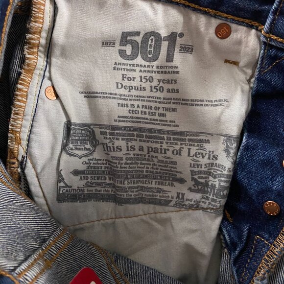 NWT Levi's 501 Jeans 150th Anniversary Women's 24 x 30 Blue Button Fly Red Tab - Picture 10 of 16